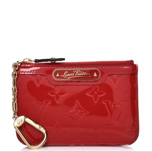 NEW Louis Vuitton vernis coin purse red NWT